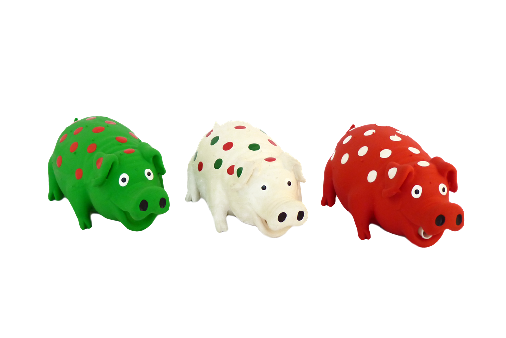 Latex grunting pig with spots
