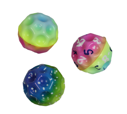 Sponge balls rainbo ass. 6cm, 39xdisplay