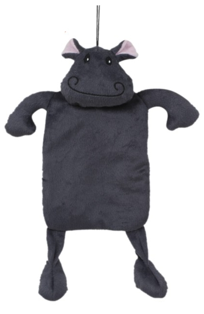 Plush hippo with crackle and peep