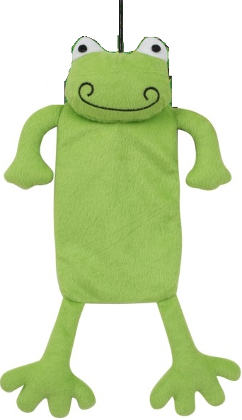 Plush frog with crackle and peep