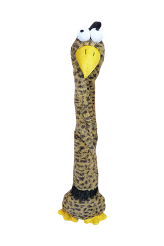 Plush leopard retreiver bird