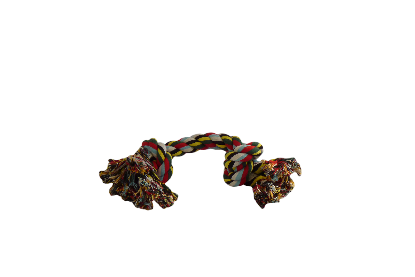 Rope toy 2 knots mixed colours