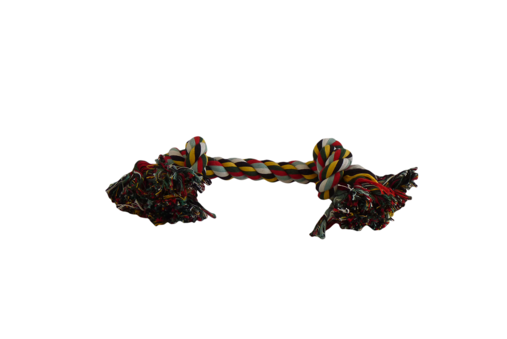 Rope toy 2 knots mixed colours