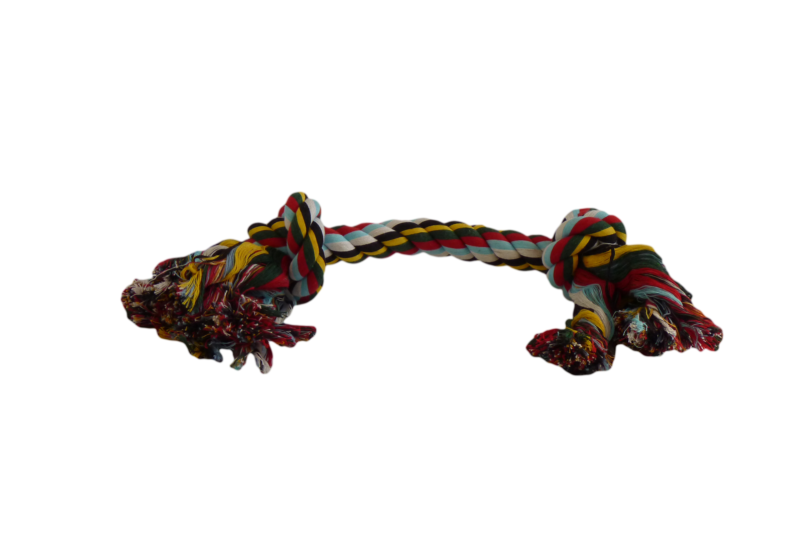 Rope toy 2 knots mixed colours