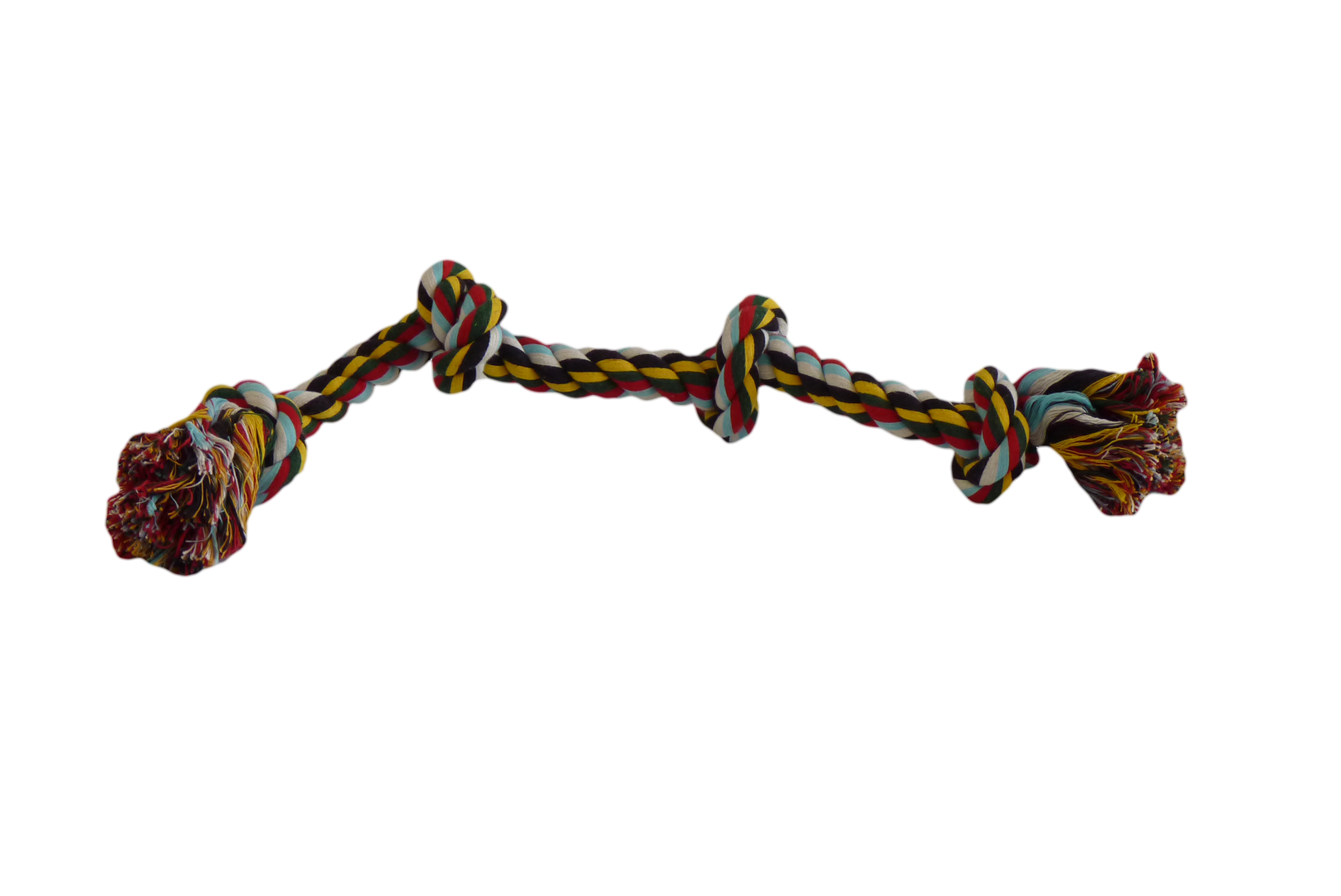 Rope toy 4 knots mixed colours