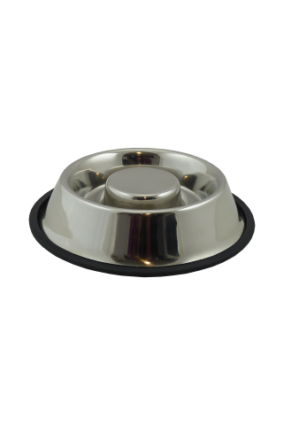 Slow feeder non skid bowl