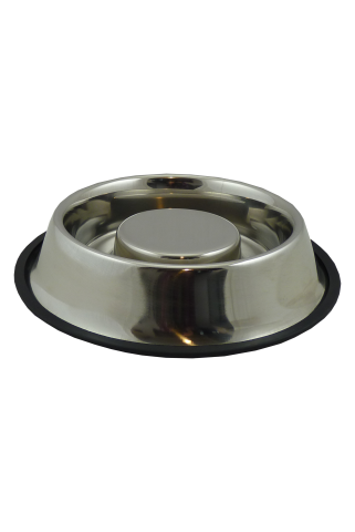 Slow feeder non skid bowl