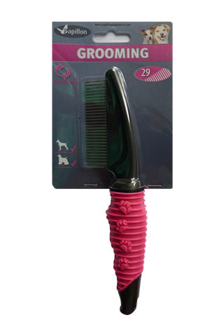 Comb with 29 rotating teeth