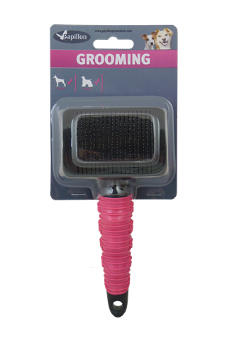Self-cleaning slickerbrush small