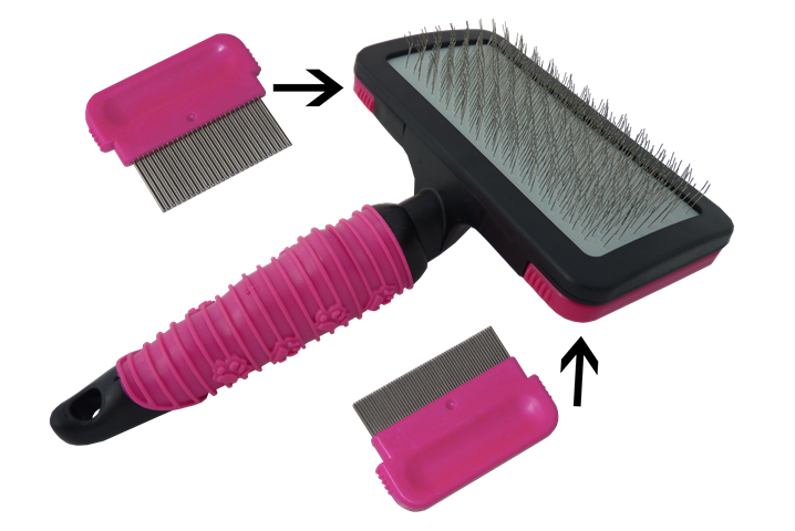 Slicker brush large incl. 2 combs