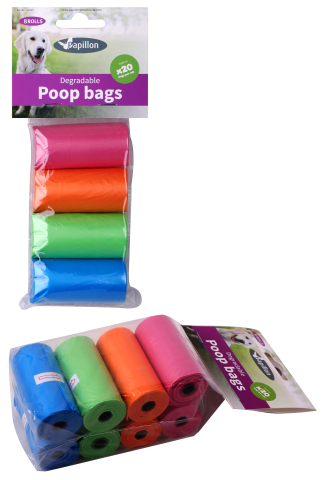 Degradable poop bags 8 rolls x 20 pcs.