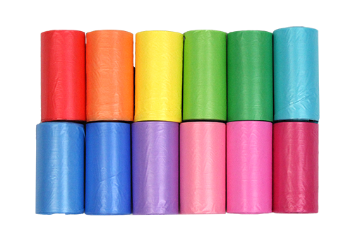 Poop bags rainbow 12 pack blister