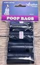 Poop bags black 4 rolls