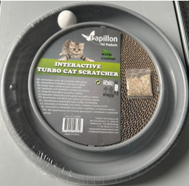 Interactive turbo cat scratcher