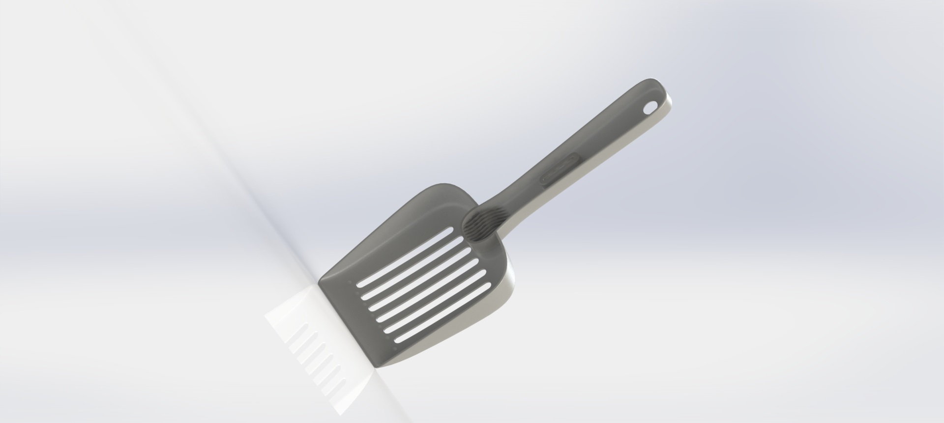 Plastic scoop grey
