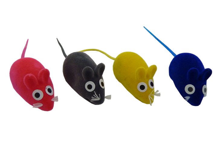 Velvet mouse in tube