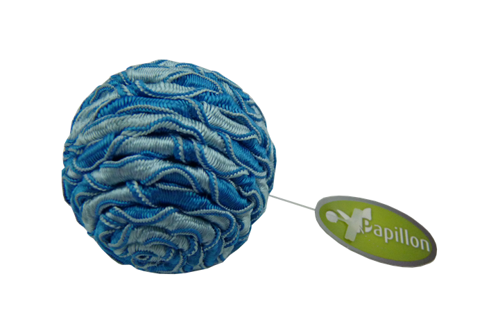 Ball blue/silver with rattle in tube
