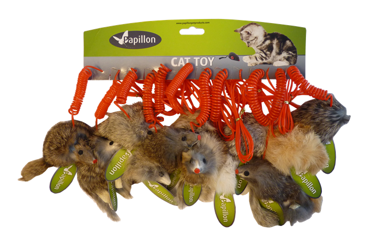 Furmice with rattle on a coiled cable