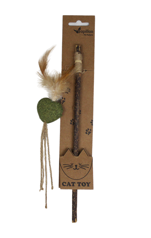 Matatabi cat teaser with catnip heart