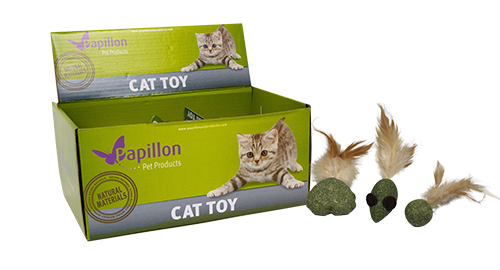 54x Catnip cat toys assorti, display