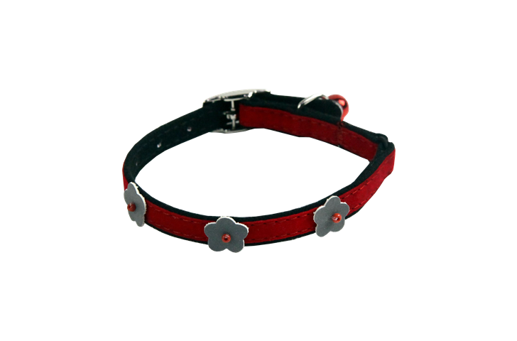Reflective velvet cat collar